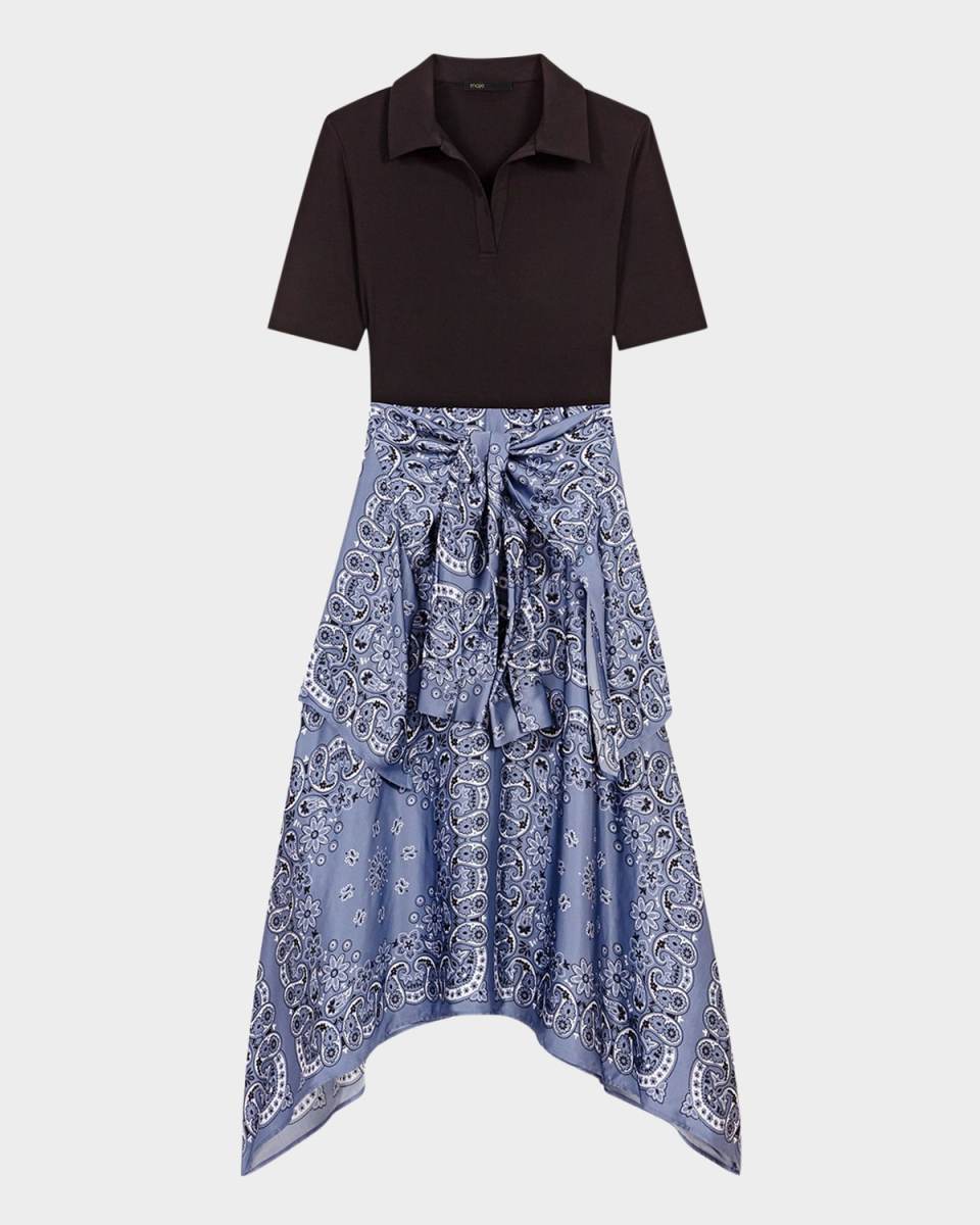 Raprinana Mixed-Media Dress